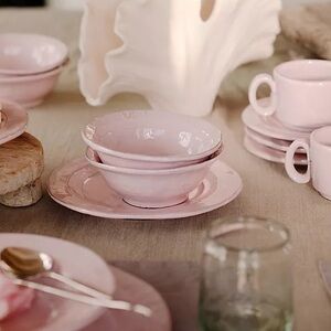 Anthropologie Glenna Cereal Bowls Pink